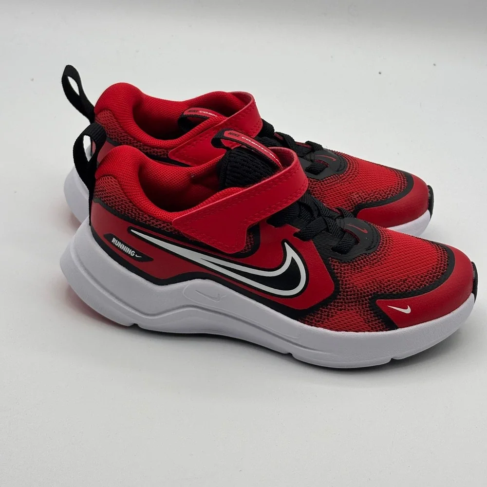 Nike Cosmic Runner Shoes Kids Size 11C University Red White Black HM4400-601